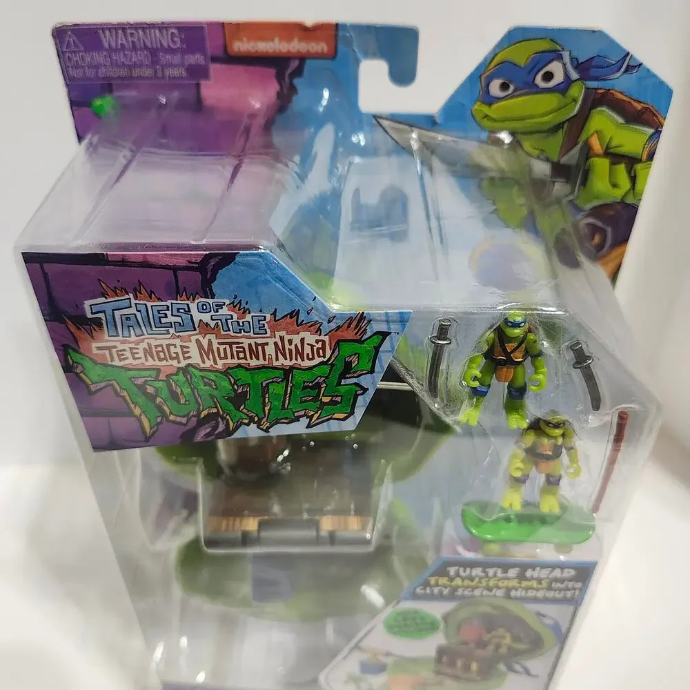 TMNT Big Mouth Leonardo Playset Mini Leo Donnie Figures New Sealed